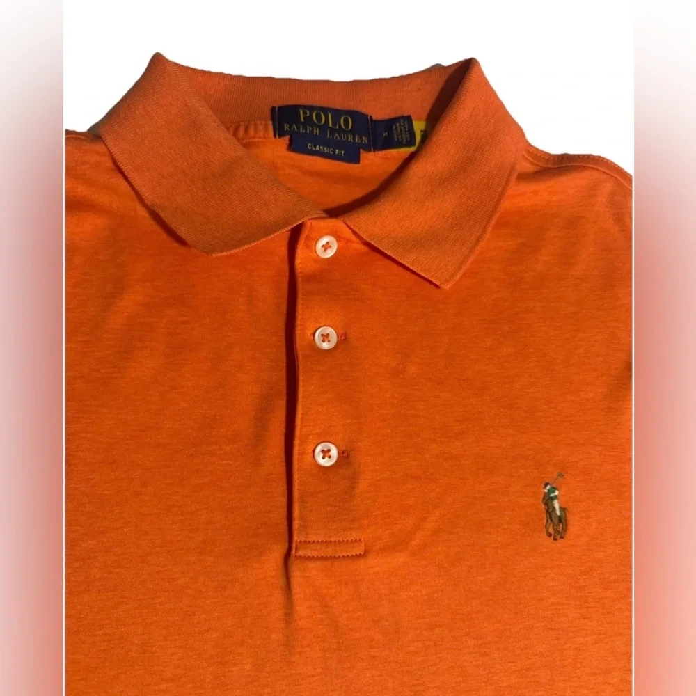 Ralph Lauren Man Vibrant Orange Polo Shirt